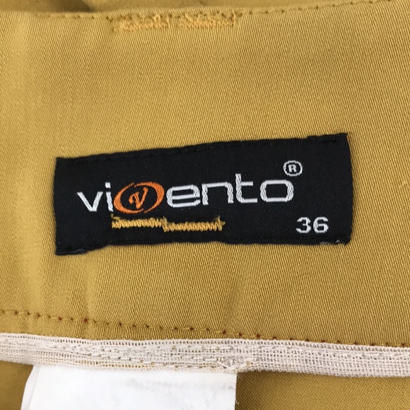 Vivento Colorblock Rust Mustard Unique Pencil Skirt - Picture 7 of 8